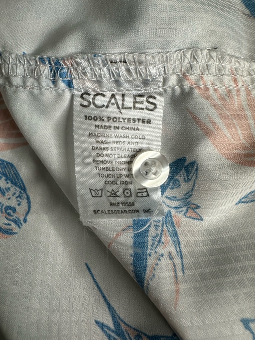 SCALES GEAR Mens  TROPICAL SLAM BUTTON DOWN. Size Large - Picture 7 of 8